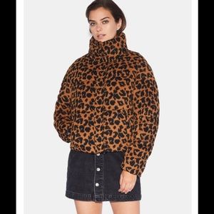 New Apparis Paula Puffer Jacket in Chocolat Leopard